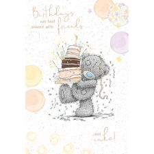 Bear Carrying Cake Me to You Bear Birthday Card Image Preview